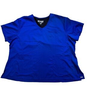 Greys Anatomy by Barco Scrub Top 4 Pocket Princess V-Neck Moisture Wicking  5XL